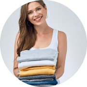 Circle2 Woman Holding Folded Clothes Min